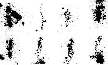 orijinal vektör mürekkep damlaları kümesi