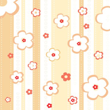 soyut çiçek desenli