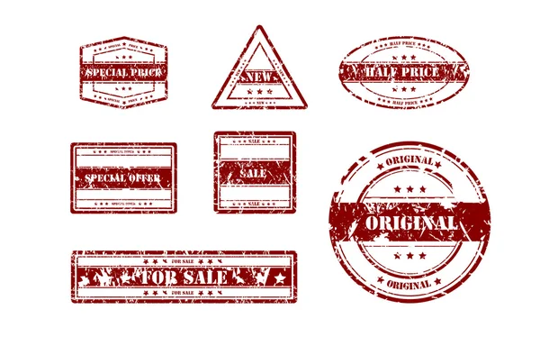 Set of Sale Related Vector Stamps — Stock Vector