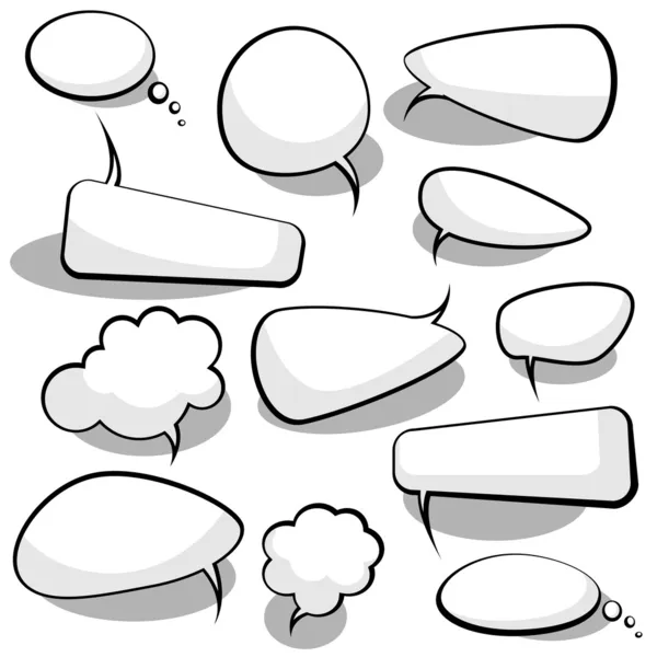 Speech And Thought Bubbles — Stock Vector