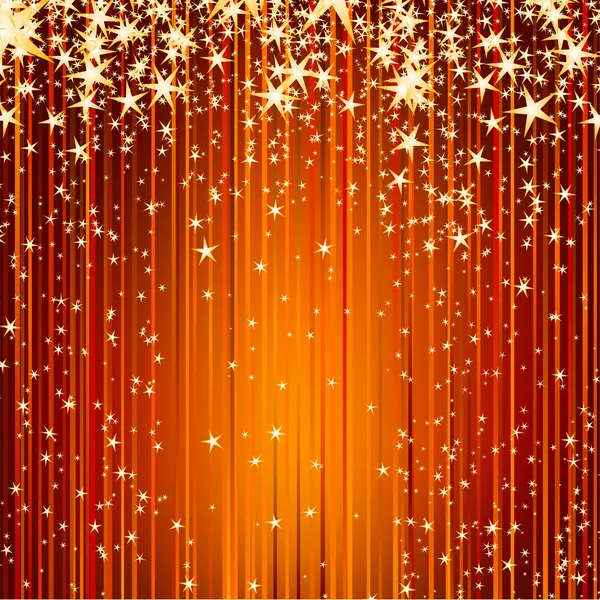 Altın ışık yolu üzerinde inen yıldızlar