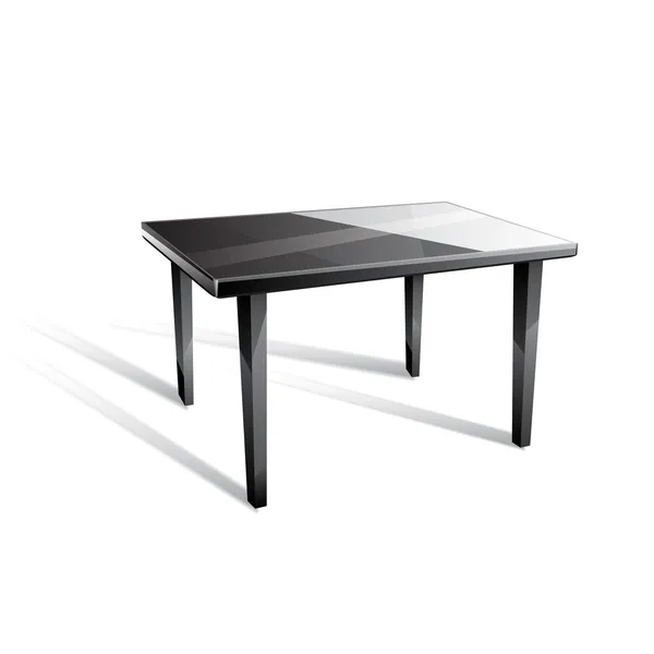 Empty Glass Metal Table — Stock Vector
