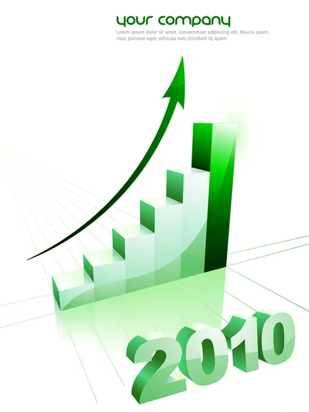 Graphique des statistiques d'entreprises Croissance, concept d'économie — Image vectorielle