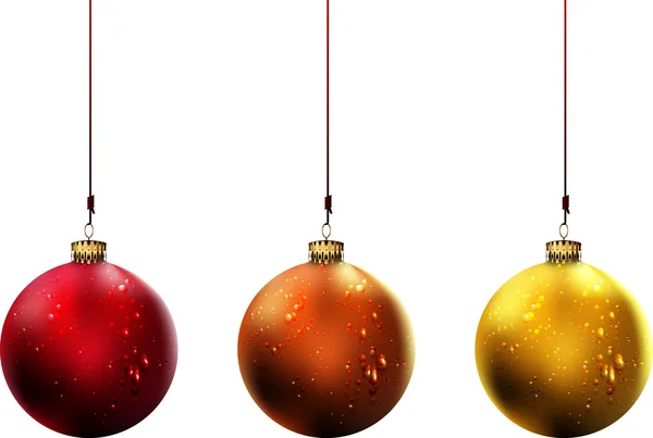 Boules de Noël isolées — Image vectorielle