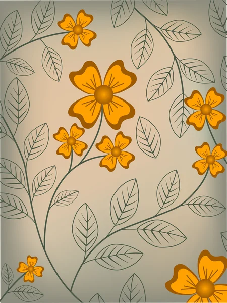 Vintage floral vector achtergrond — Stockvector