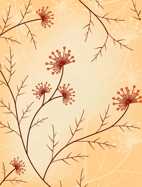 ビンテージ花ベクトルの背景 — ストックベクタ