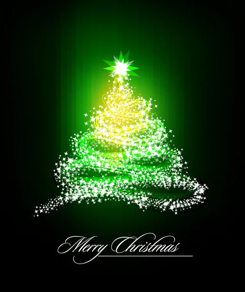きらびやかな星のクリスマス ツリー — ストックベクタ