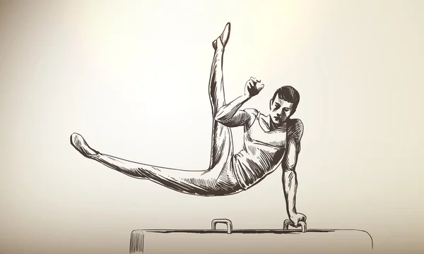 体操のスポーツマン — ストックベクタ