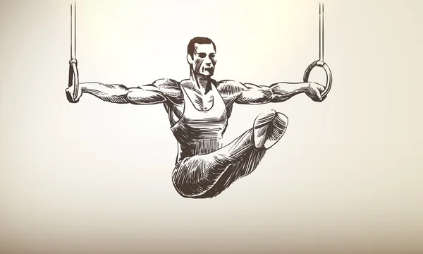 運動選手のリング — ストックベクタ