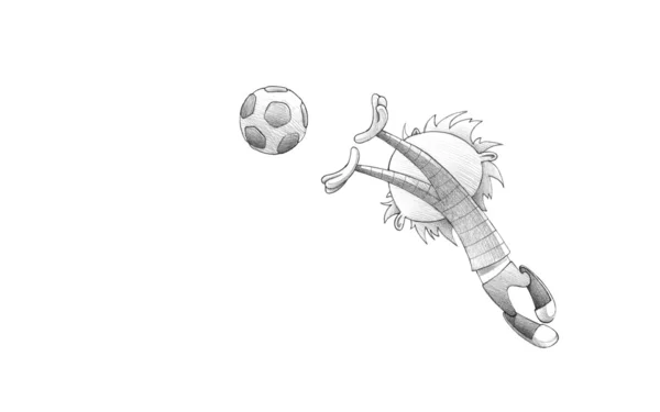子サッカー選手ゴールキーパー — ストック写真
