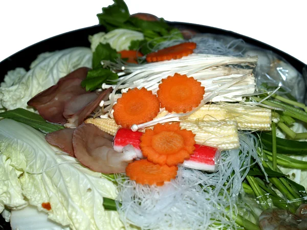 Conjunto de alimentos tailandeses — Fotografia de Stock
