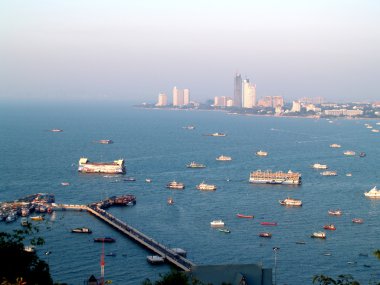 kuş gözü görünümü pattaya şehir Tayland