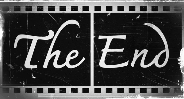 De einddatum filmscherm einde — Stockfoto