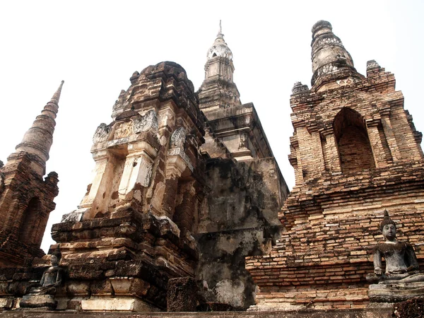 Sukhothai történeti park, a régi város Thaiföld — Stock Fotó