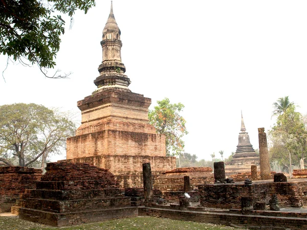 Sukhothai historischer Park, die Altstadt von Thailand — Stockfoto