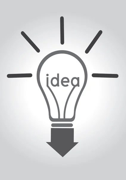 Idea lampadina in illustrazione — Foto Stock