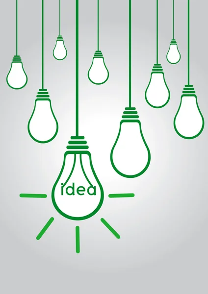 Light bulb idea in illustration — Stock Photo, Image