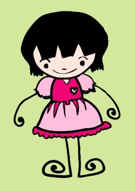 Erkek ve kız çizgi film