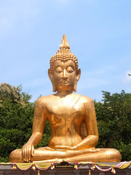 Bouddha Utthayan et Phra Mongkhon Ming Mueang, Amphoe Mueang Amnat Charoen, Thaïlande — Photo