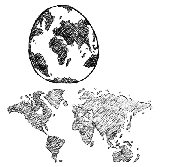 세계 지도 벡터 — 스톡 벡터