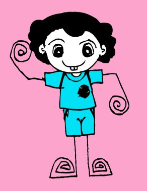 sevimli çizgi mutlu insanlar jaidee aile tarzı