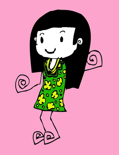 Hermosa mujer de dibujos animados en Jaidee Family Style — Foto de Stock