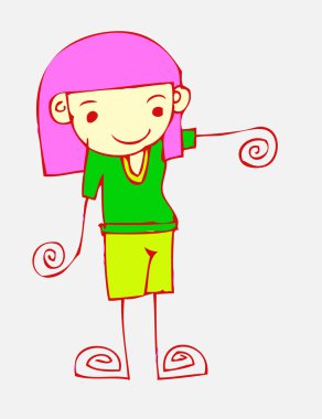 sevimli çizgi mutlu insanlar jaidee aile tarzı