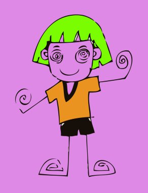 sevimli çizgi mutlu insanlar jaidee aile tarzı