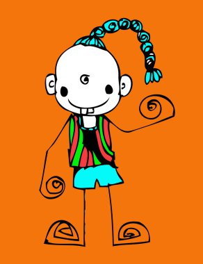 sevimli çizgi mutlu insanlar jaidee aile tarzı