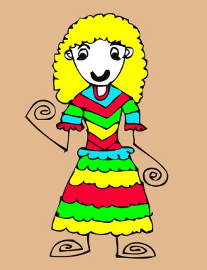 sevimli çizgi mutlu insanlar jaidee aile tarzı