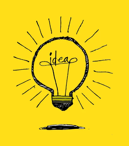 Progettazione lampadina idea vettoriale illustrazione — Vettoriale Stock