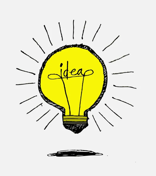 Design lâmpada ideia vetor ilustração —  Vetores de Stock