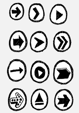 Ok işareti simgesi seti