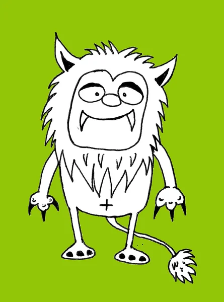 贾德家庭风格卡通可爱的怪物 — 图库矢量图片