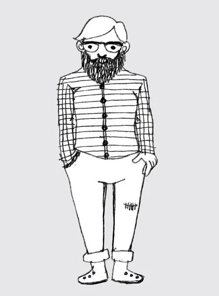 Hipster hombre y mujer concepto — Vector de stock