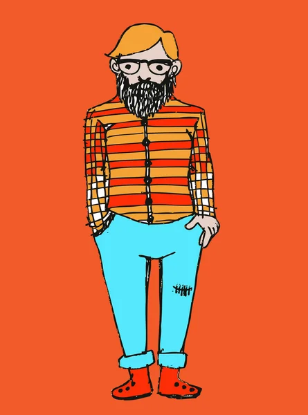 Hipster homme et femme concept — Image vectorielle