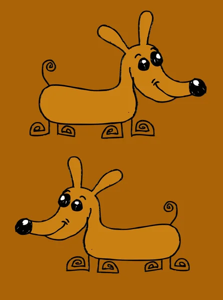 Animaux de bande dessinée et dessin animé pour chien dans le style familial Jaidee — Image vectorielle