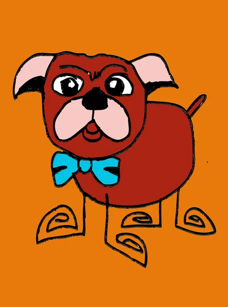 Desenhos animados animais e desenhos animados do cão em estilo da família Jaidee — Vetor de Stock
