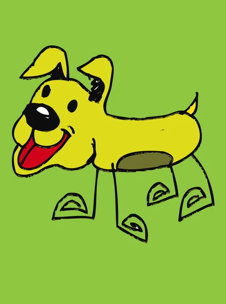 Kreslené zvířata a pes kreslený jaidee rodinného stylu — Stockový vektor