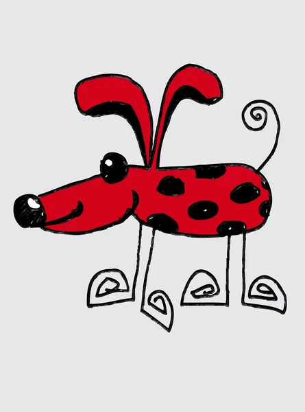 Tekenfilm dieren en hond cartoon in jaidee familie stijl — Stockvector