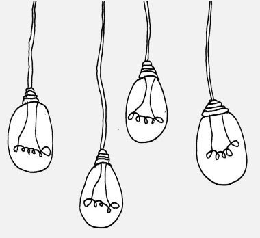 fikir ilham ampul vektör şekil kavramı