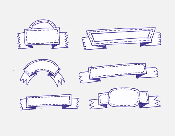 Ленты Метки Метки Ретро винтажный стиль — стоковый вектор