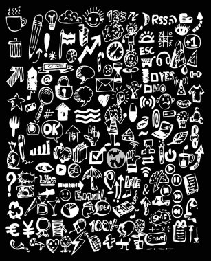 Doodle Icons Hand drawn vector illustration idea clipart