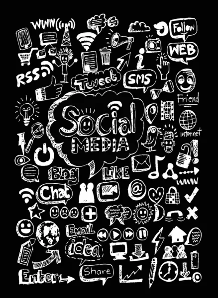 Doodle Icons Hand drawn vector illustration idea — Stock Vector