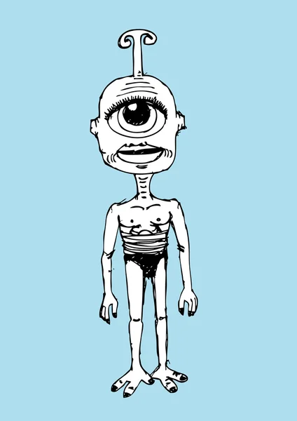 Cartoon personaggio alieno — Vettoriale Stock