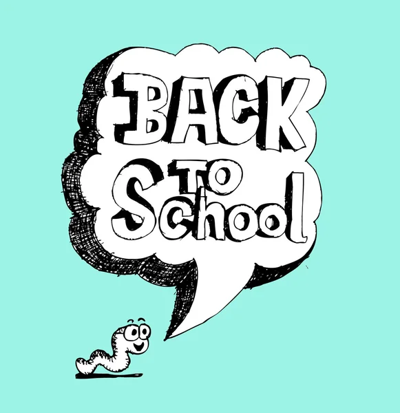 Back to school and Cute schoolchild — Stock Vector