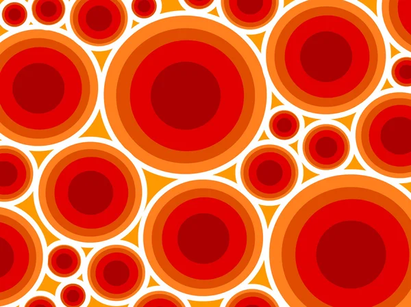 Kunst roter Hintergrund mit Kreisen — Stockvektor