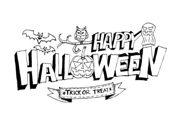 Happy halloween-tema och halloween bakgrund pumpa ghost — Stock vektor