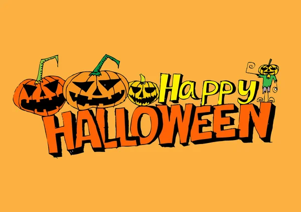 Tema felice Halloween e Halloween sfondo zucca fantasma — Vettoriale Stock