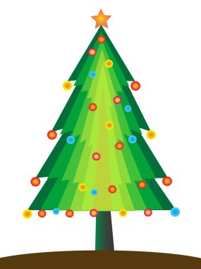 vektör ağaçların yaprakları ile